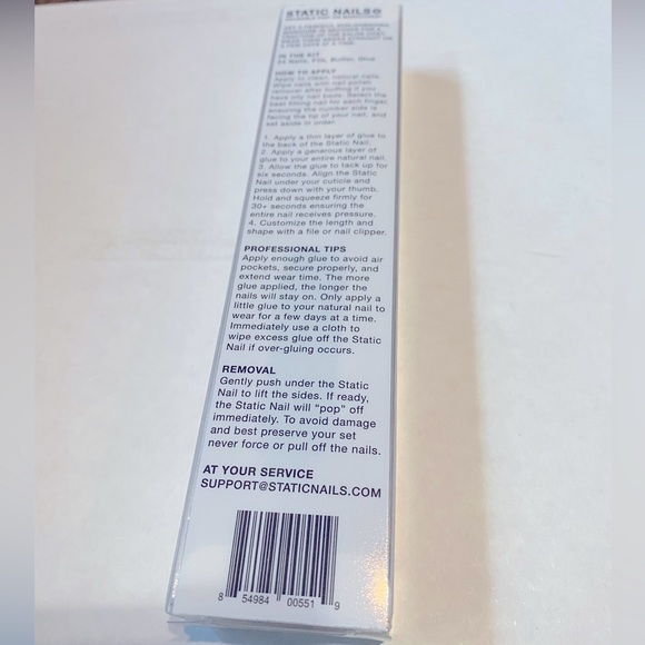 BNIB Static nails black glue on press on glossy almond nails - Picture 2 of 4